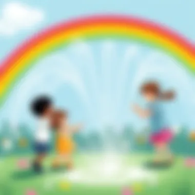 Magnificent Exploring the Rainbow Sprinkler Activity for Children