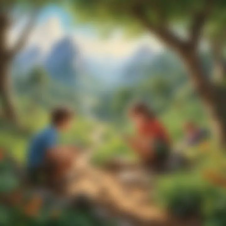 Kids exploring nature with curiosity