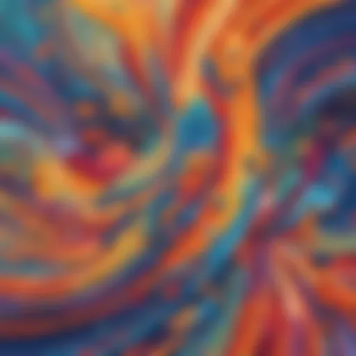Abstract Artistic Color by Number Illustration