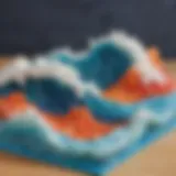 Abstract Ocean Waves Play Dough Sculpture