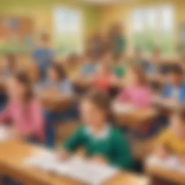 Classroom Engagement in Auditory Skills Classroom setting with children practicing auditory skills