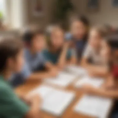 Collaborative Listening Experience Group of children participating in a listening game