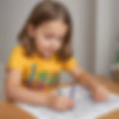 Enhancing Fine Motor Skills through Coloring A child engaged in coloring, demonstrating fine motor skill development.
