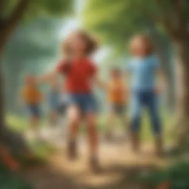 Active Outdoor Fun for Kids A cheerful outdoor activity with children