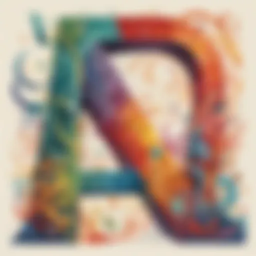 Abstract art representing letter recognition