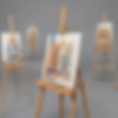 Angles Showcase of Art Easel Art easel showcasing different angles