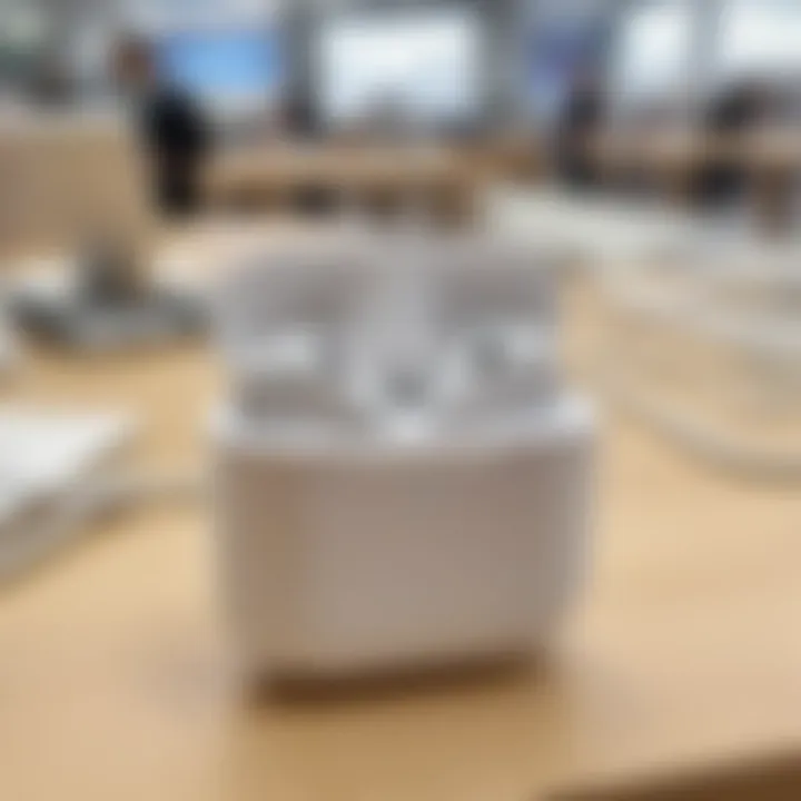 Apple store display of AirPods