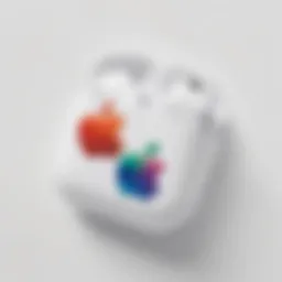 AirPods with Apple logo