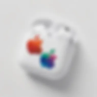 AirPods with Apple logo