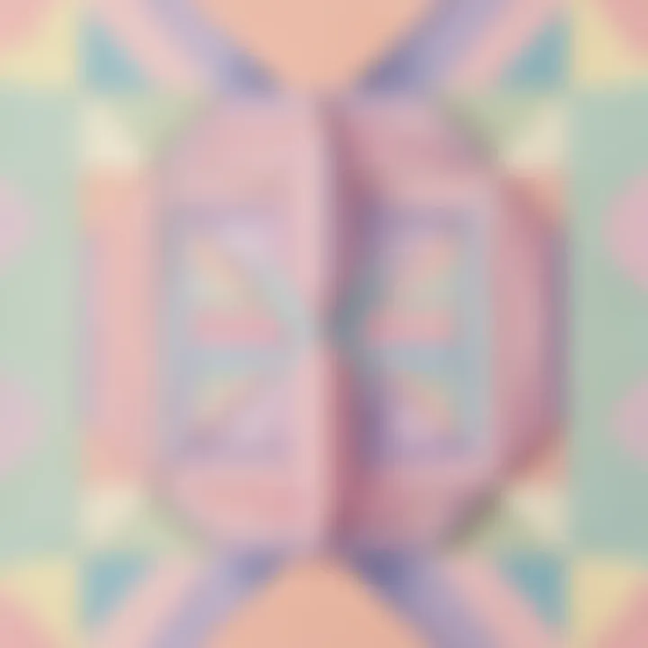 Abstract geometric patterns in soothing pastel hues