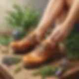 Aromatic herbs and essential oils for shoe odor removal