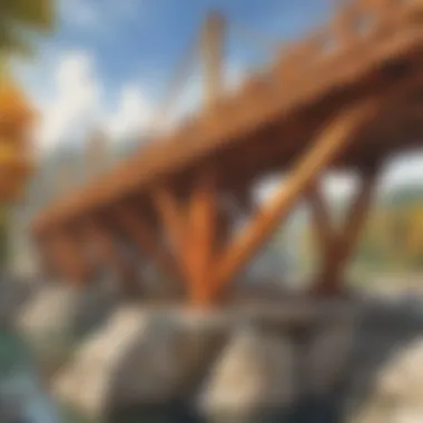 Artistic interpretation of bridge construction process