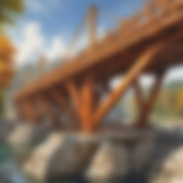 Artistic interpretation of bridge construction process