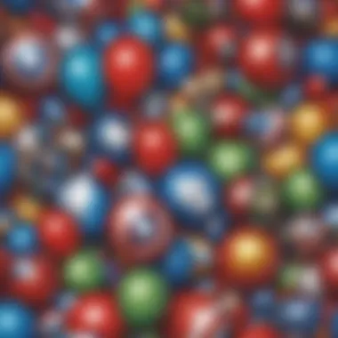 Dynamic Balloons and Decor for a Themed Party Colorful Avengers balloons and decorations