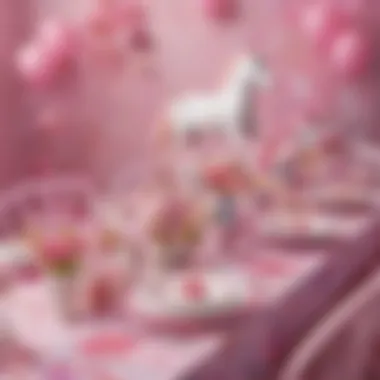 Barbie Unicorn Party Supplies Table Setting