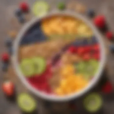 Delicious Smoothie Bowl Creation A vibrant smoothie bowl loaded with toppings