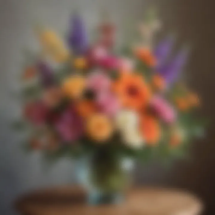 Beautiful flower bouquet in a vase