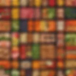 Colorful assortment of bento box ingredients