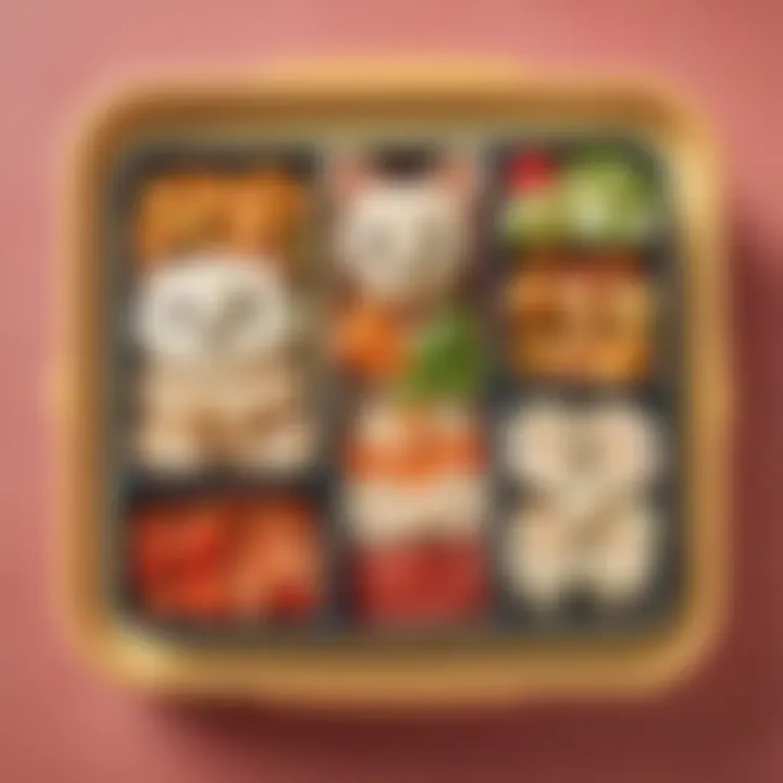 Creatively arranged bento box for children