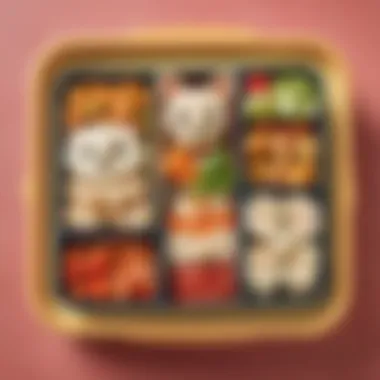 Artfully Designed Bento Lunch for Kids Creatively arranged bento box for children