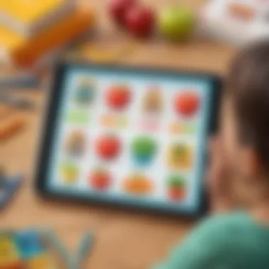 Engaging Educational Apps for Kids Colorful educational app interface designed for young children