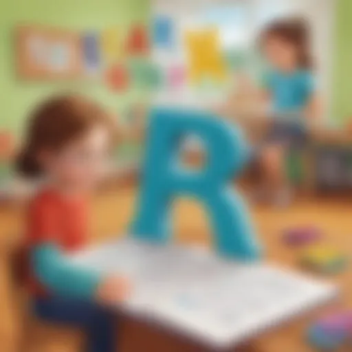 Interactive learning app showcasing letters