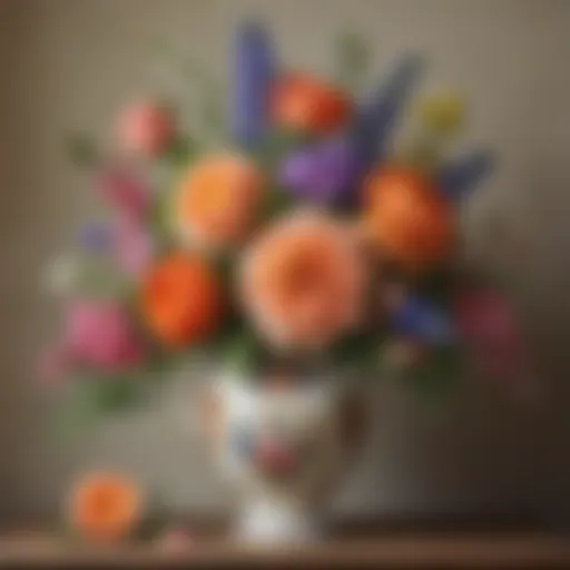 Elegant floral arrangement in a vintage vase