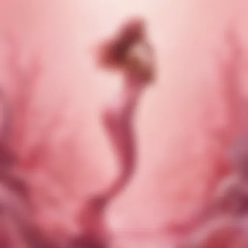 Elegant Mermaid Fin in Pink Tones