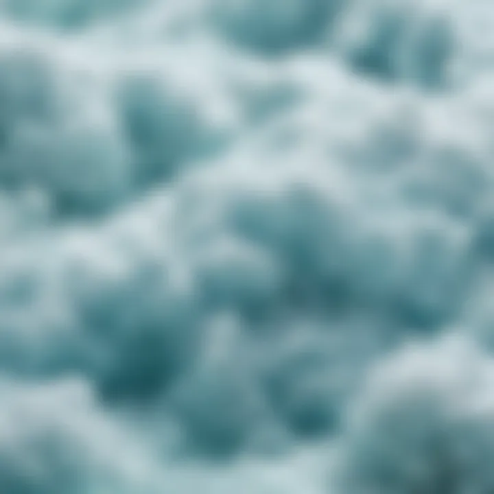 Fluffy cloud slime texture close-up