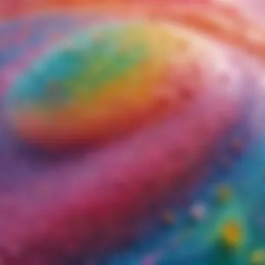 Elegantly Embedded Glitter in Slime Sparkling glitter embedded in colorful slime