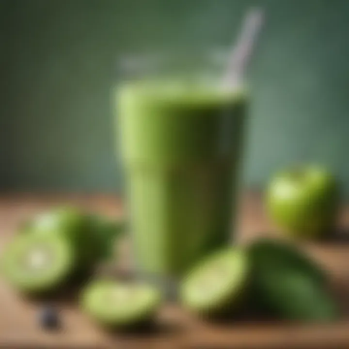 Nutrient-rich green smoothie in a glass