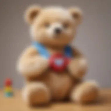 Cognitive Development Keepsake Bear Child engaged in cognitive development activity with birth weight bear