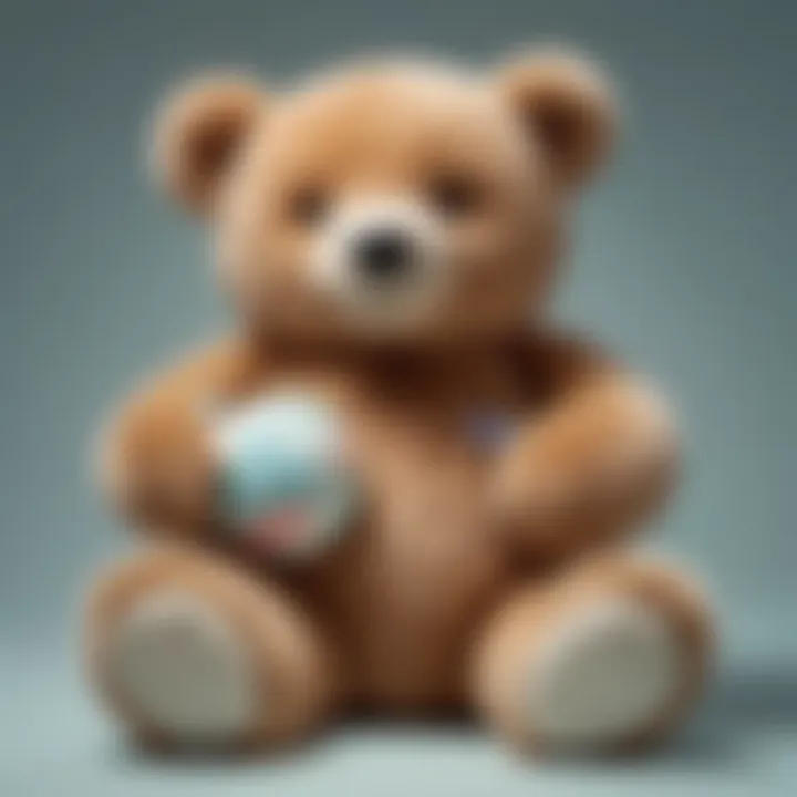 Child playing with sensory-stimulating birth weight bear