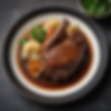 Succulent Braised Lamb Shank in Rich Guinness Reduction Braised Lamb Shank with Guinness Reduction