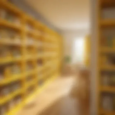 Sunshine Storage: Bright Yellow Shelves Sunshine Storage: Bright Yellow Shelves