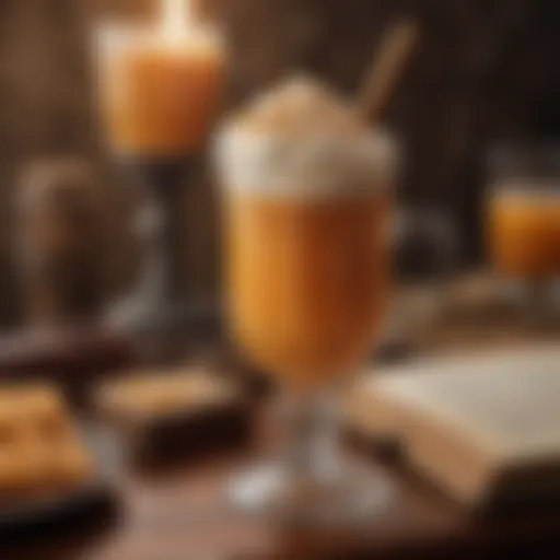 A frothy butterbeer in a vintage goblet