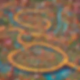 Vibrant game board of Candy Lane showcasing colorful pathways and candy elements.