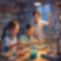Children exploring a science experiment