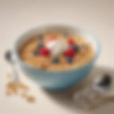Cereal bowl showing separate section for milk