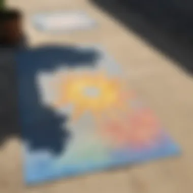 Sunlit Curing Process Chalk pieces drying in the sun
