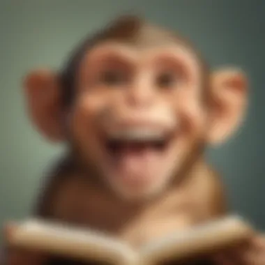 Cheerful Cartoon Monkey Telling a Joke