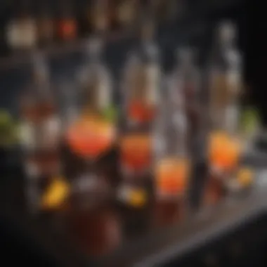 Sophisticated Cocktail Setup Chic cocktail bar with stylish drinks