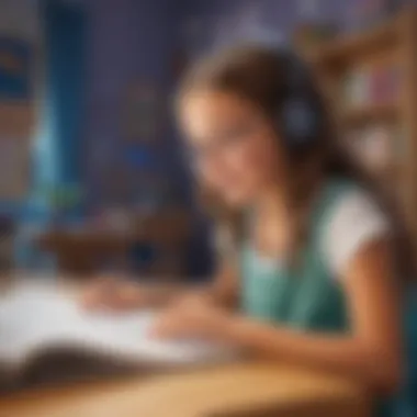 Immersive Learning Experience Child Engaged in ELA Activity on Gigglyx