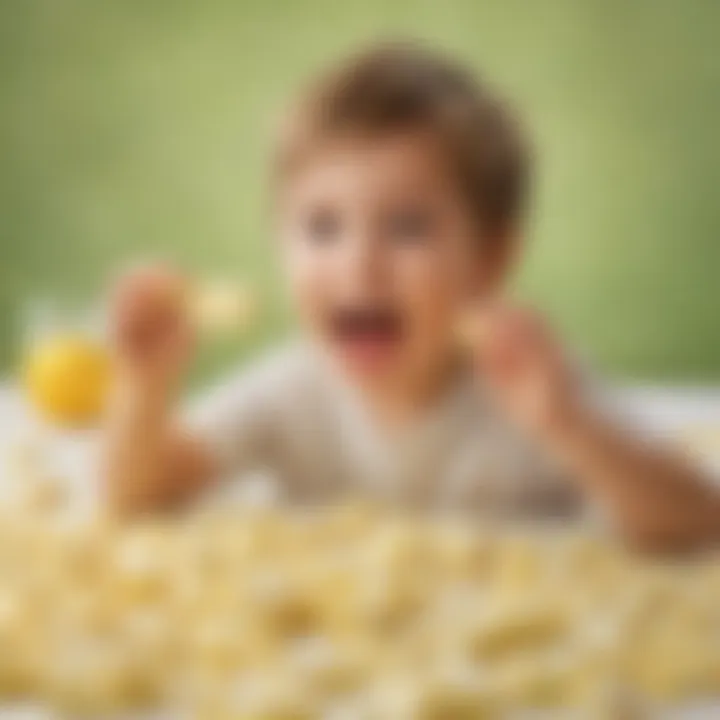 Child Enjoying Lemon Muddy Buddies