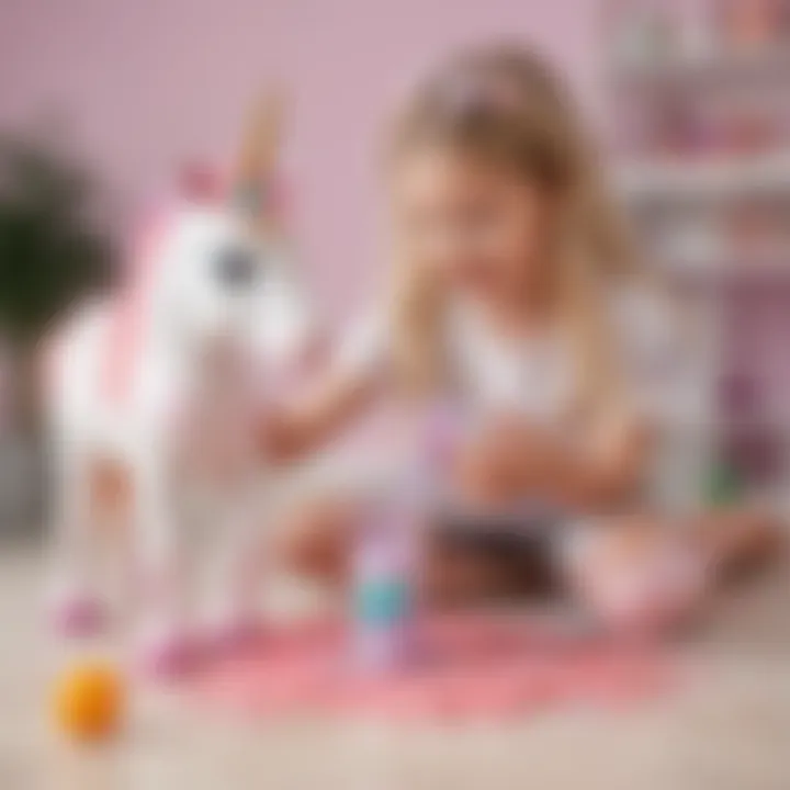 Child Playing with Unicorn Poopsie Slime Kit