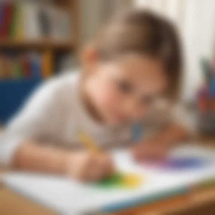 Child Using Innovative Crayons