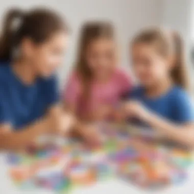Children Engaging with Rainbow Loom Children engaging in creative play with Rainbow Loom products