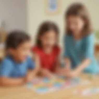 Children playing a CVC word matching game with enthusiasm