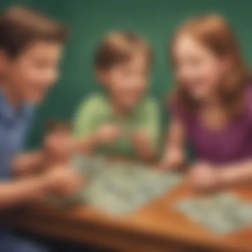 Children playing money game