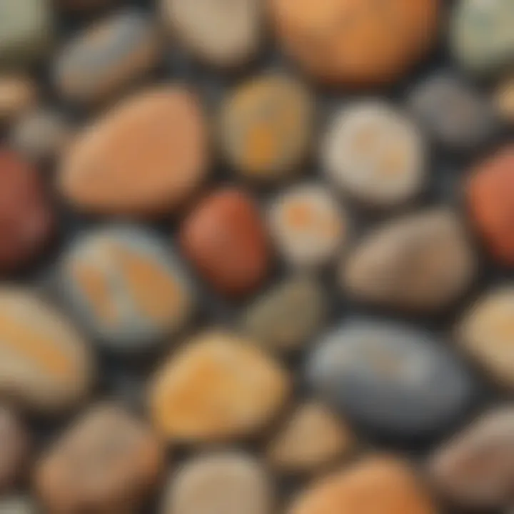 Oil-based paint blending naturally with rock textures